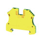 Borne de protection, Vissé, Vert/jaune, 4 mm², 800 V, 2 points de connexions