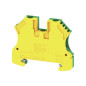 Borne de protection, Vissé, Vert/jaune, 6 mm², 800 V, 2 connexions