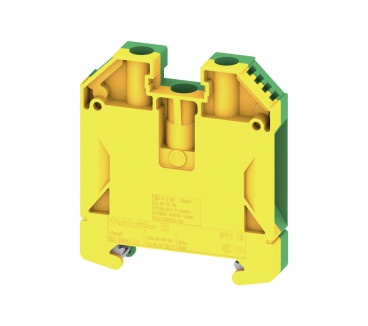 Borne de protection, Vissé, Vert/jaune, 16 mm², 1000 V, 2 connexions