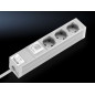 7240120 Bandeau 3 prises Schuko + inter.