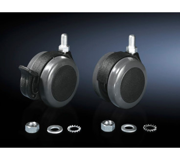 6148000 Roulettes doubles orientables 2 avec/sans dispositif de blocage