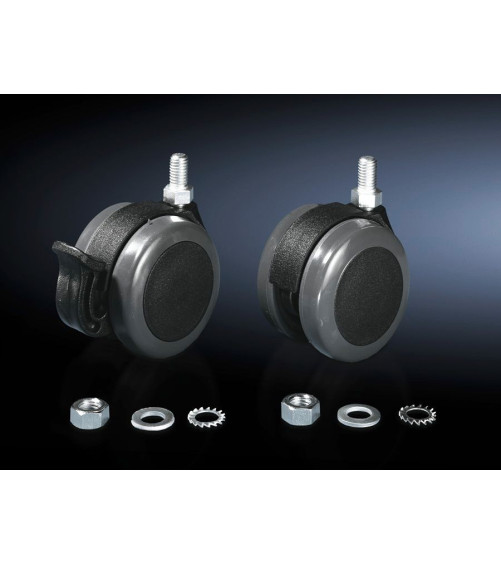 6148000 Roulettes doubles orientables 2 avec/sans dispositif de blocage